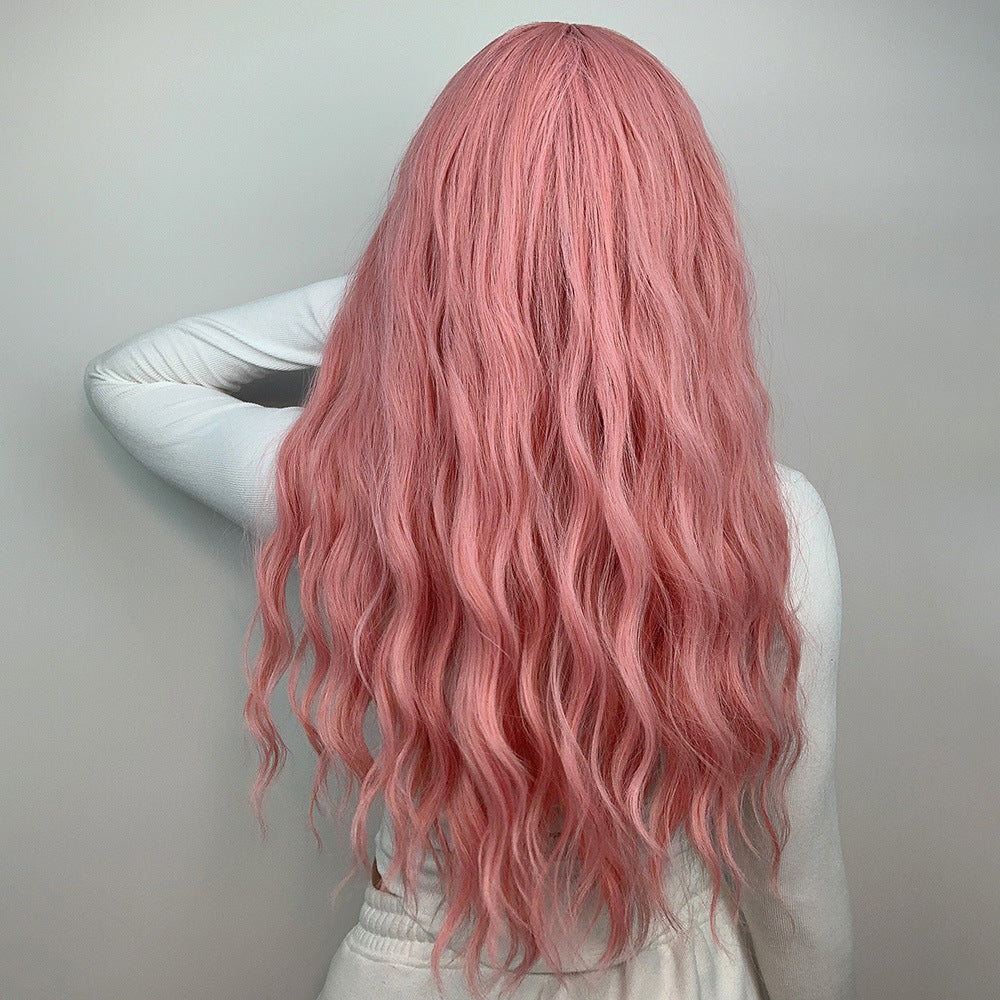 Air Bangs Wavy Long Curly Hair Chemical Fiber Wig Female
