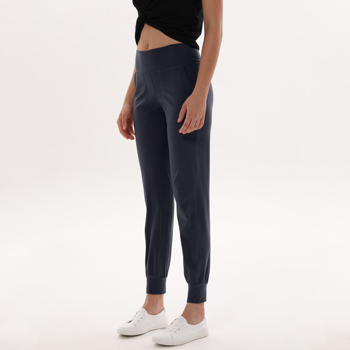 Nude Loose Yoga Women's Quick-drying Belt Pocket Sports Fitness Gym Pants